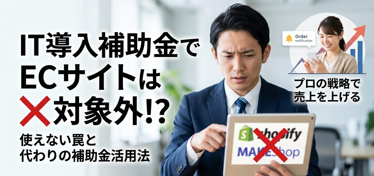 IT導入補助金でECサイト（ネットショップ）構築は対象外？使えない理由と代わりの補助金