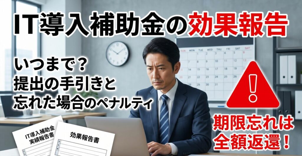 IT導入補助金の効果報告（実績報告）はいつまで？提出の手引きと忘れた場合のペナルティ