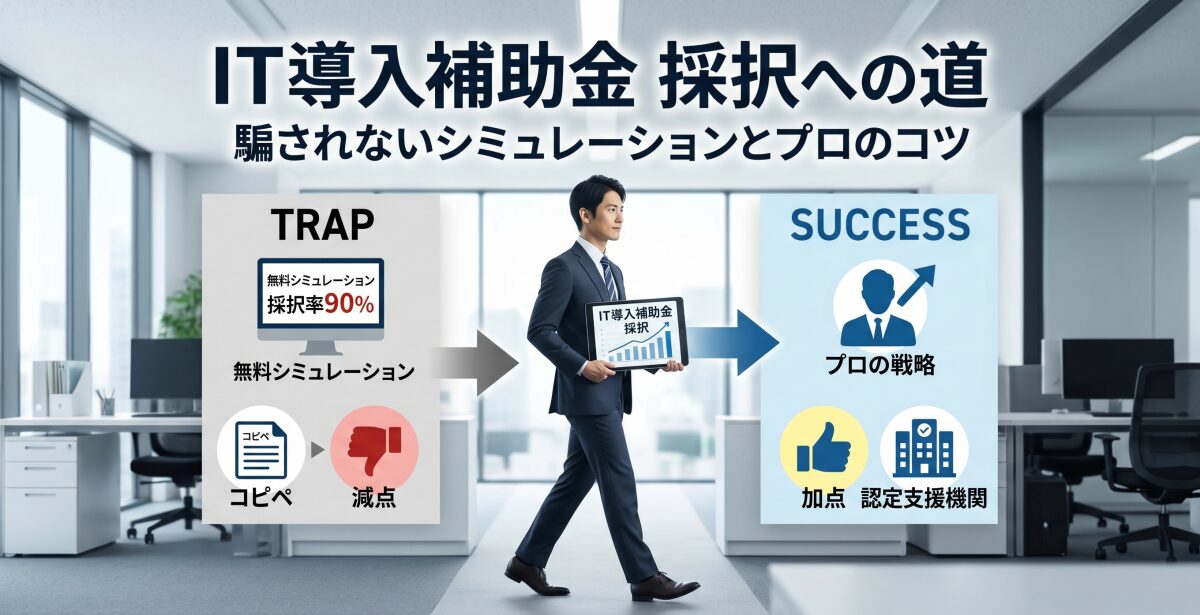 IT導入補助金の採択率推移とシミュレーション。減点対象となるNG行動と採択を引き寄せるコツ