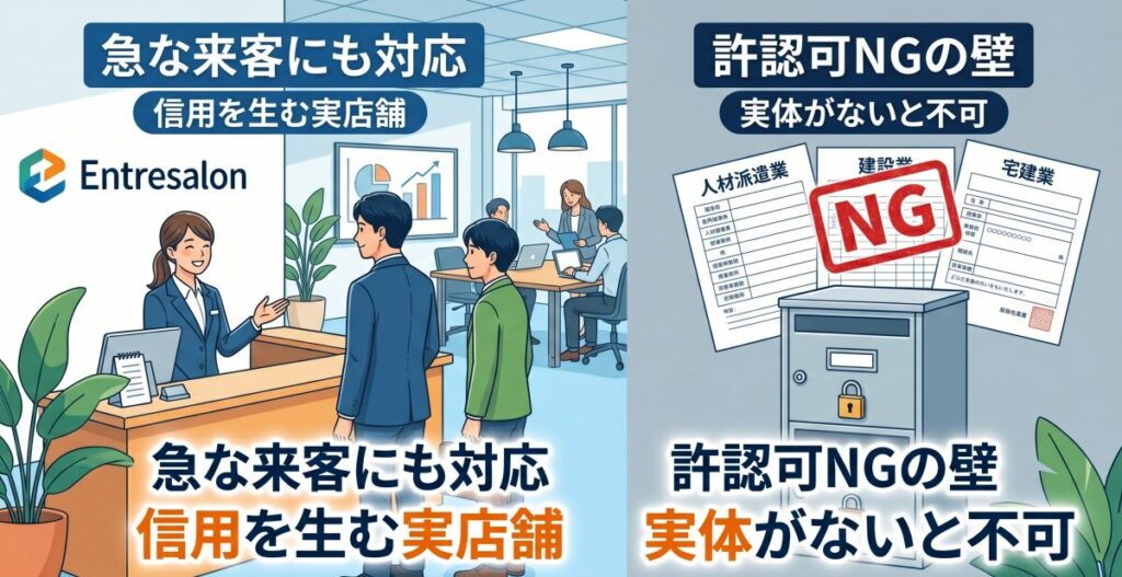 まずは結論！バーチャルオフィスとレンタルオフィスの決定的な違い