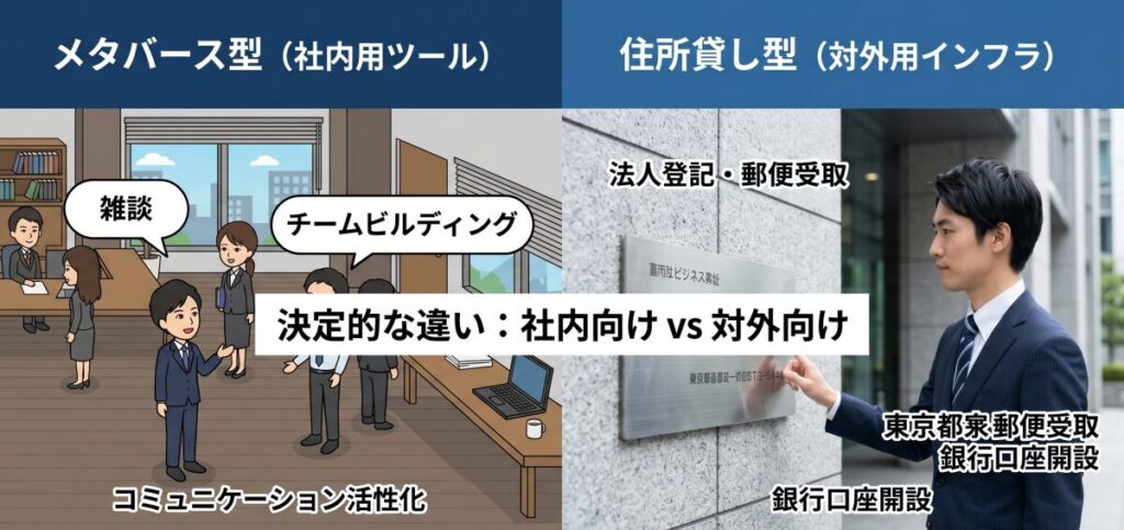 メタバース空間と「住所貸し（METS等）」の決定的な違い