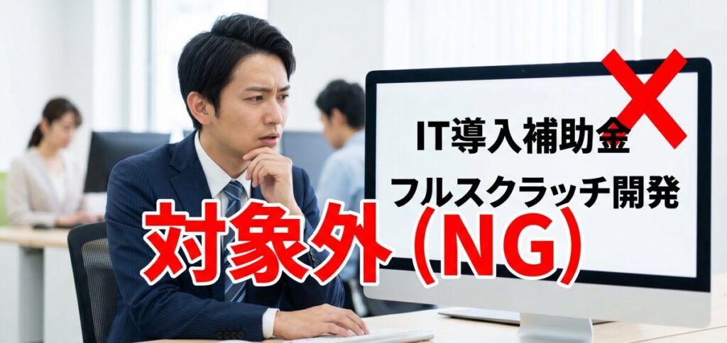 勘違い注意！IT導入補助金は「ゼロからのフルスクラッチ開発」は絶対に対象外