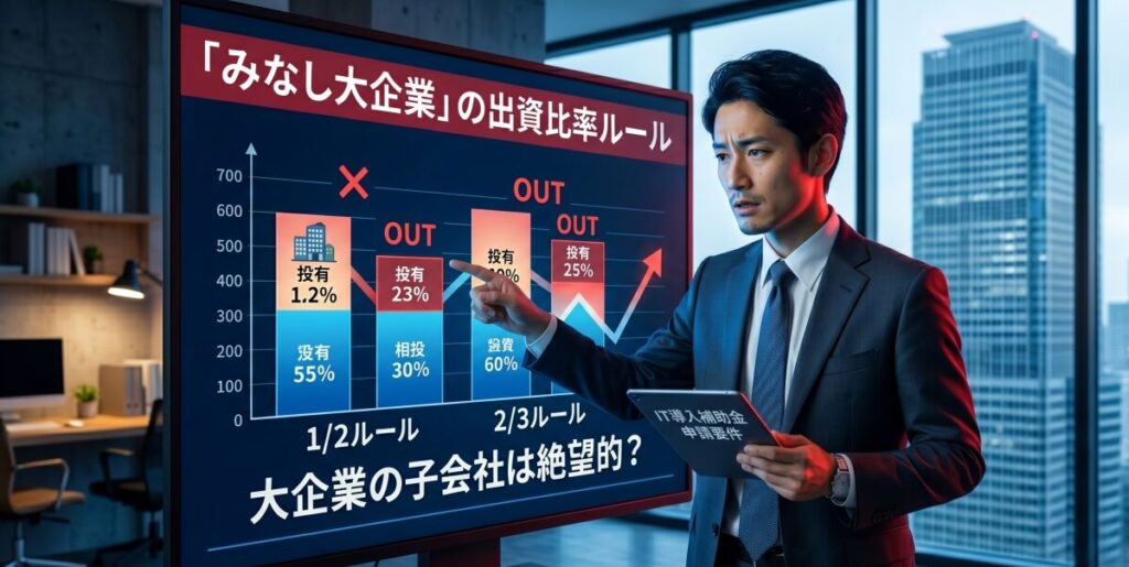 大企業の子会社は絶望的？「みなし大企業」の残酷な出資比率ルール