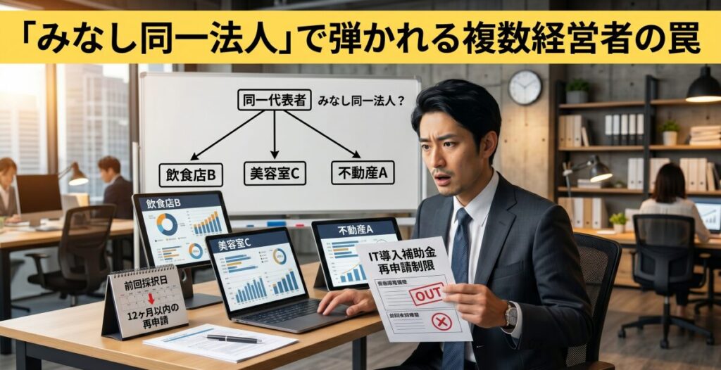 意外な落とし穴！「みなし同一法人」で弾かれる複数経営者の罠