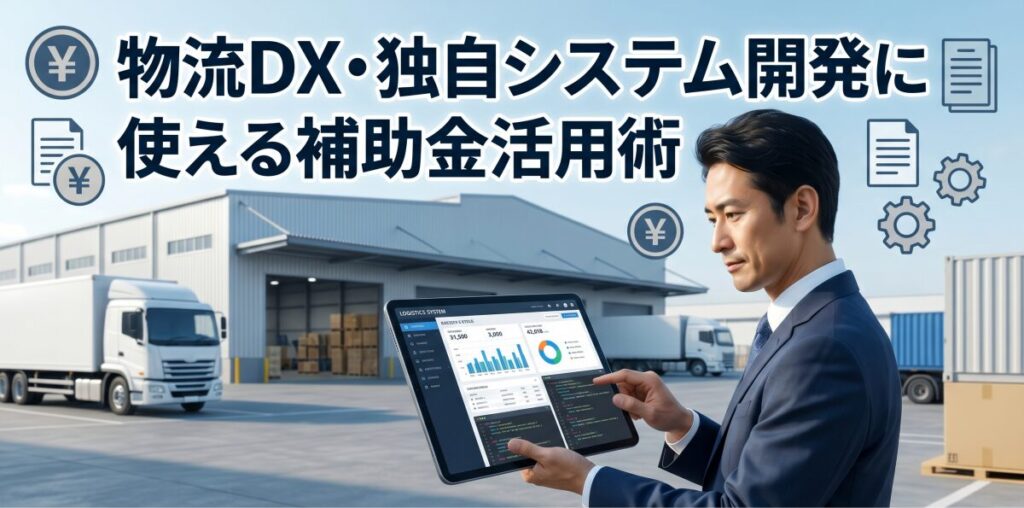 物流DXやシステム開発に使える補助金とは。独自の業務改善システムを外注・構築するための活用術