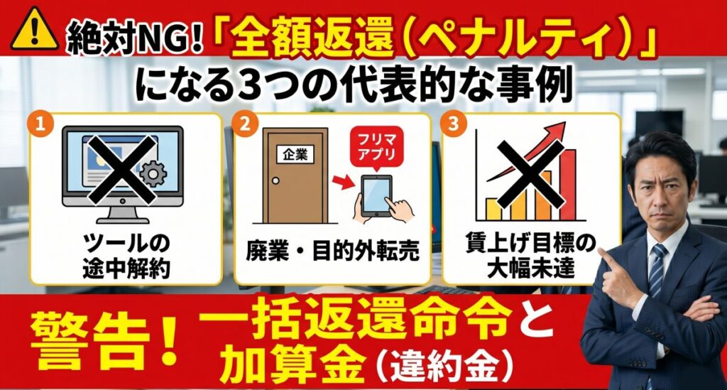絶対NG！「全額返還（ペナルティ）」になる3つの代表的な事例
