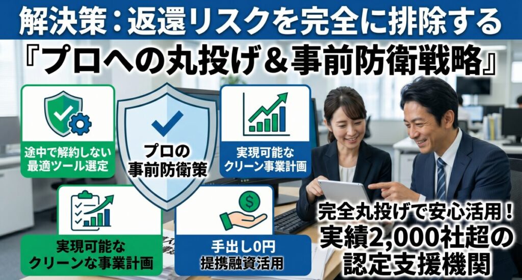 解決策：返還リスクを完全に排除する「プロへの丸投げ＆事前防衛戦略」