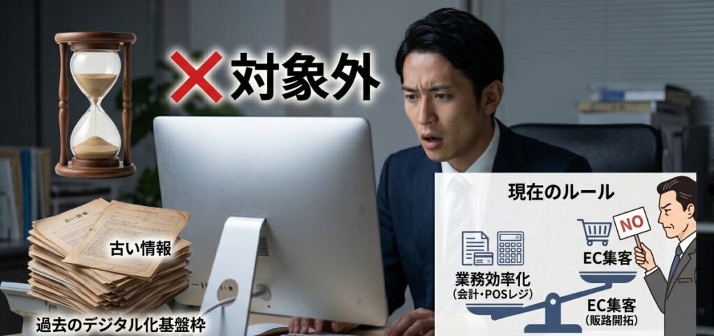 警告！現在のIT導入補助金では「ECサイト制作」は原則として対象外
