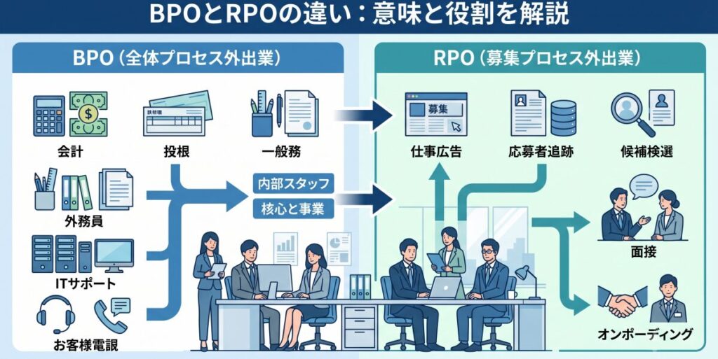 BPOとRPOの違いとは？意味と役割をわかりやすく図解
