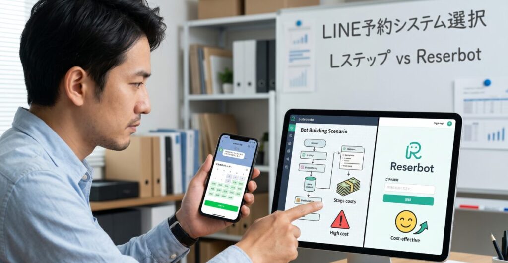 LINEビジネス予約システムの作り方。Lステップの料金とLINE特化型ツールの費用対効果