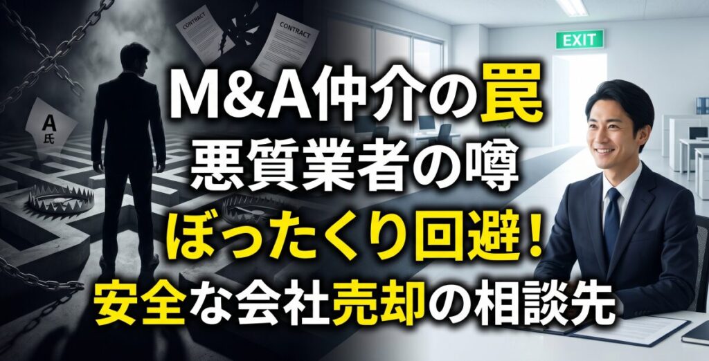 M&A仲介の罠と悪質業者「A氏」の噂。ぼったくり手数料を回避する会社売却の相談先