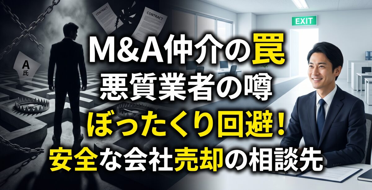 M&A仲介の罠と悪質業者「A氏」の噂。ぼったくり手数料を回避する会社売却の相談先