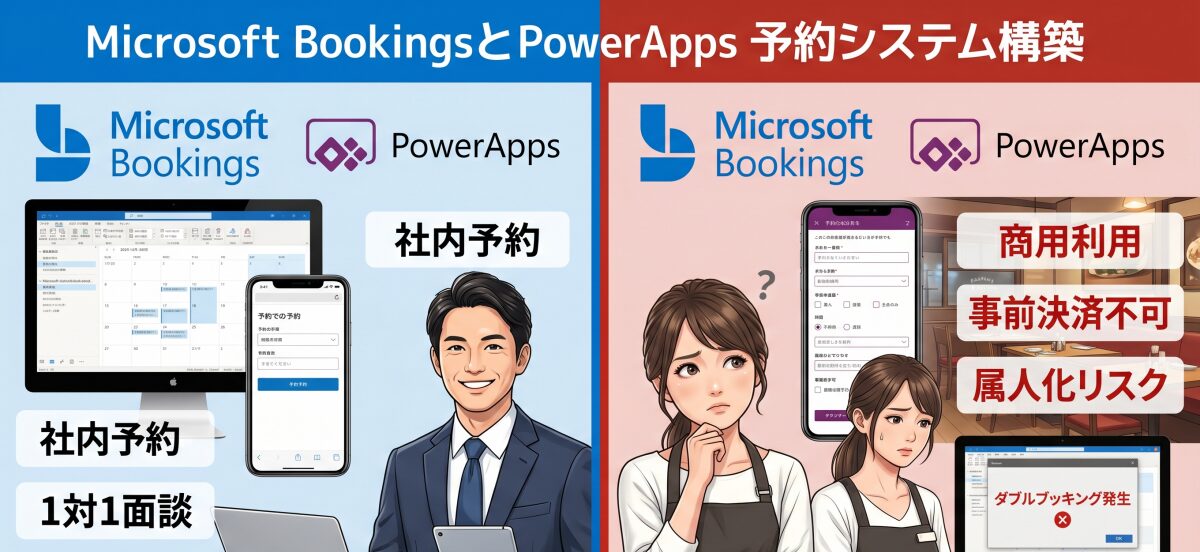 Microsoft BookingsとPowerAppsでの予約システム構築。Office365環境での自作手順と限界