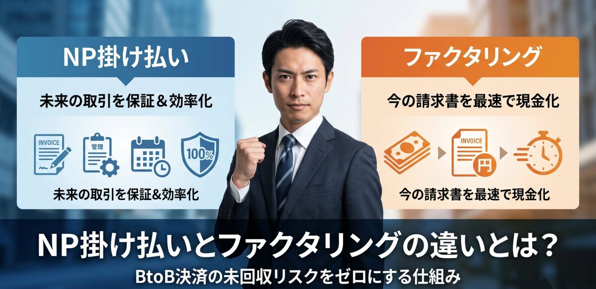 NP掛け払いとファクタリングの違いとは？BtoB決済の未回収リスクをゼロにする仕組み
