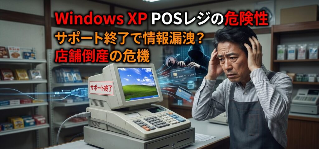 POSレジxp（Windows XP）を使い続ける危険性。サポート終了とクレジットカード情報漏洩リスク