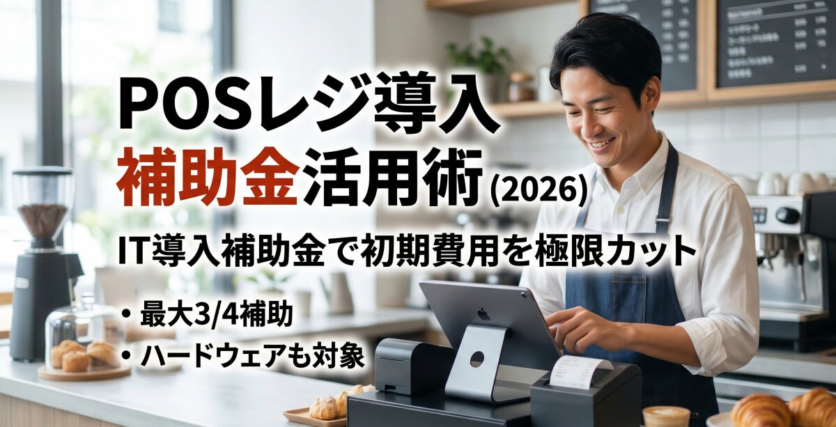 POSレジに使える補助金（2026最新）。IT導入補助金で初期費用を極限まで抑える手順