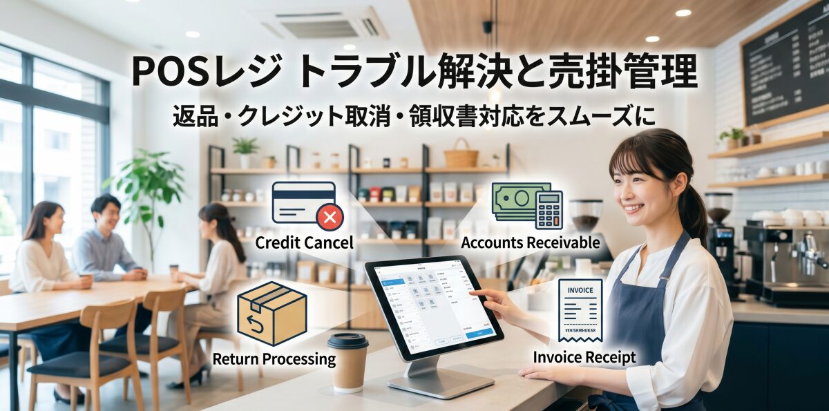 POSレジのトラブル対応と売掛管理。返品処理・クレジット取消の正しい操作手順