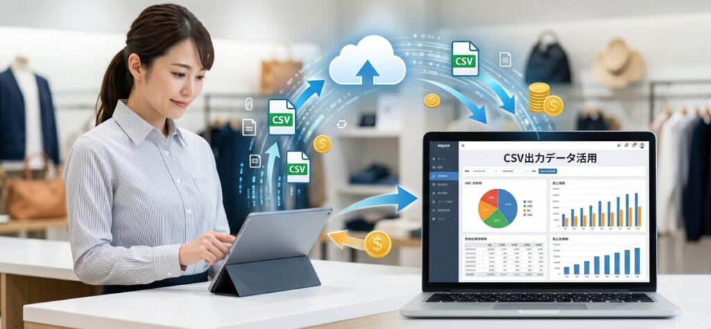 POSレジデータ出力（CSV）の活用法。会計ソフトへの取り込みと売上分析の基本