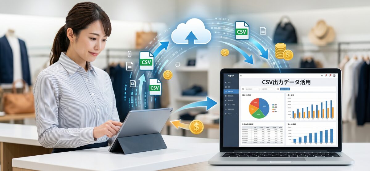POSレジデータ出力（CSV）の活用法。会計ソフトへの取り込みと売上分析の基本