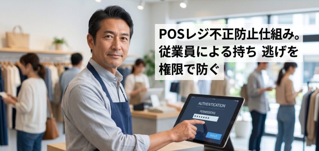 POSレジ不正防止の仕組み。従業員によるレジ金差異や持ち逃げを権限で防ぐ