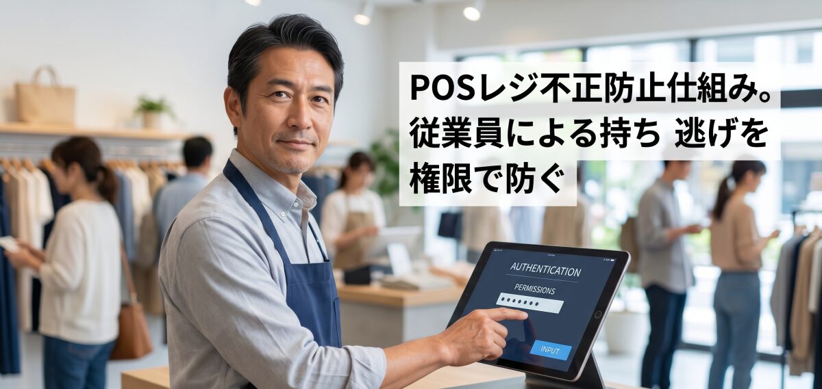 POSレジ不正防止の仕組み。従業員によるレジ金差異や持ち逃げを権限で防ぐ