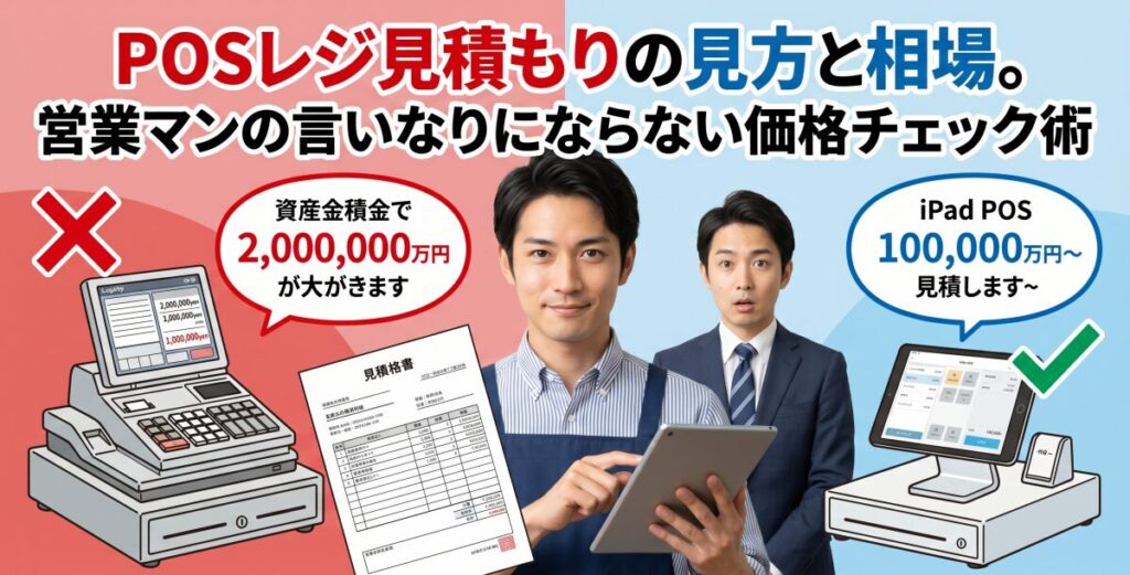 POSレジ見積もりの見方と相場。営業マンの言いなりにならない価格チェック術