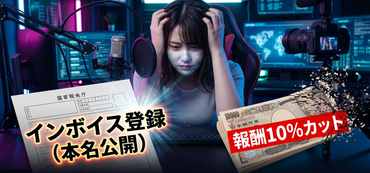Vtuber・ライバーのインボイス身バレ（本名）リスク。ペンネーム活動の報酬カット対策