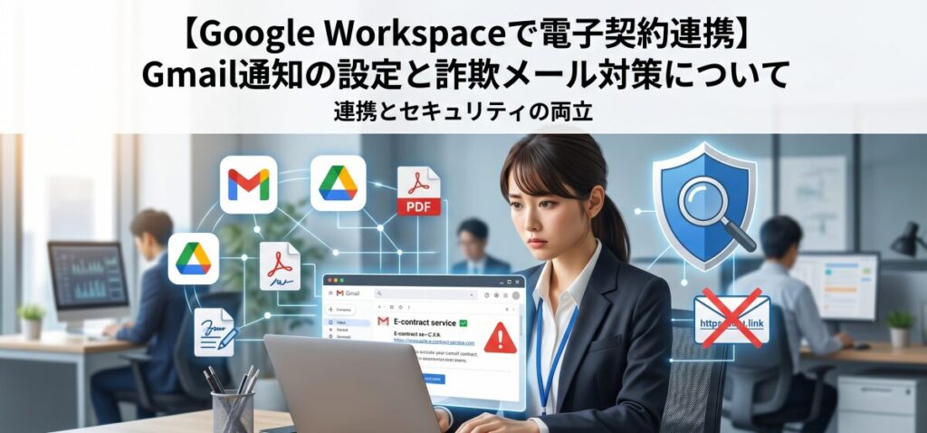 【Google Workspaceで電子契約連携】Gmail通知の設定と詐欺メール対策について