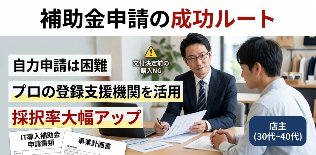 【大前提】IT導入補助金は「自力で勝手に申請」することはできない