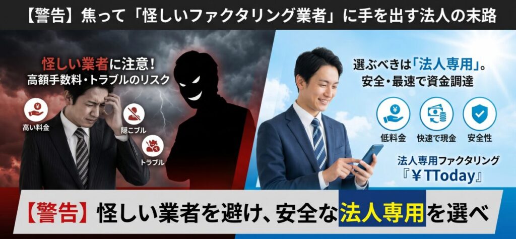 【警告】焦って「怪しいファクタリング業者」に手を出す法人の末路