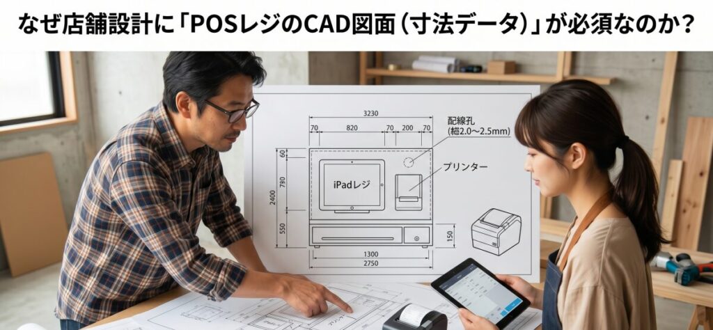 なぜ店舗設計に「POSレジのCAD図面（寸法データ）」が必須なのか？