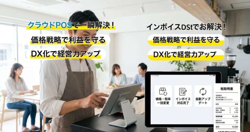 クラウドPOSなら一瞬！「価格改定」と「税率変更」の圧倒的スピード