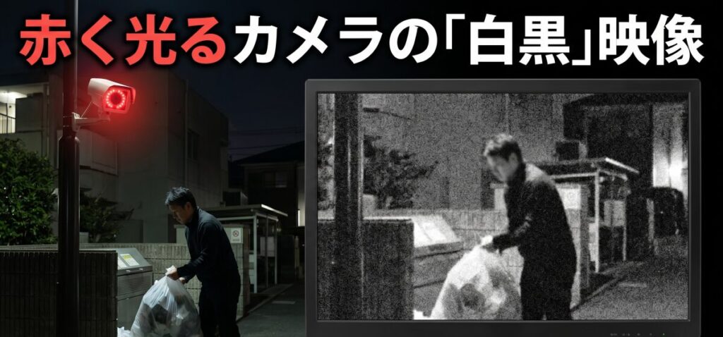 ゴミ捨て場の不法投棄。カメラが「夜に赤く光る」限界と罠