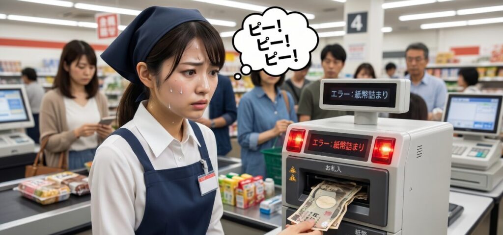 ピーク時を襲う絶望！自動釣銭機の「お札・硬貨の詰まり」の根本原因