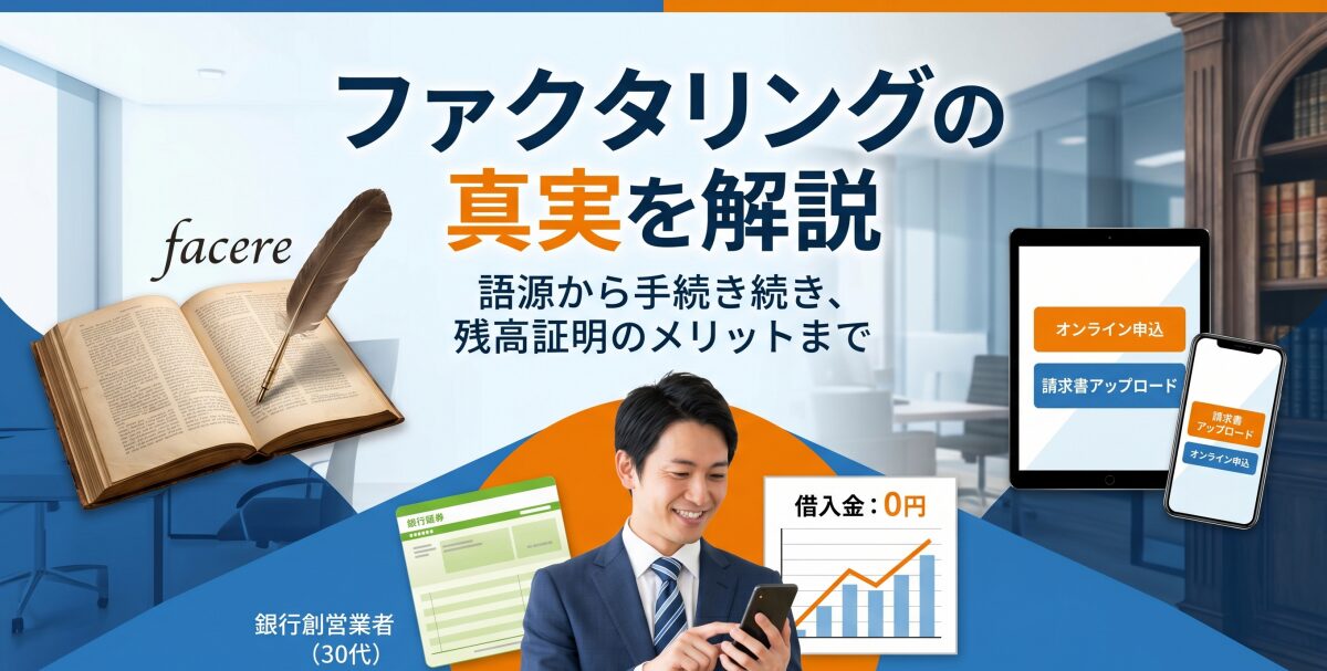 ファクタリングの意味（語源）と申込書の書き方。残高証明（借入）に載らないメリット