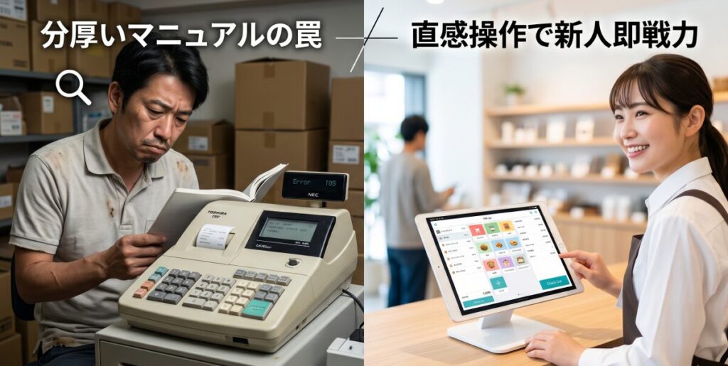 レガシーPOS（テック・富士通・NEC等）のマニュアルがない時の対処法と、直感で使える最新クラウドPOSへの乗り換え
