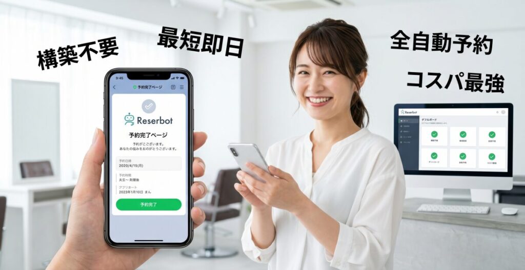 予約の自動化に特化！専用システム「Reserbot（リザーボット）」の圧倒的コスパ