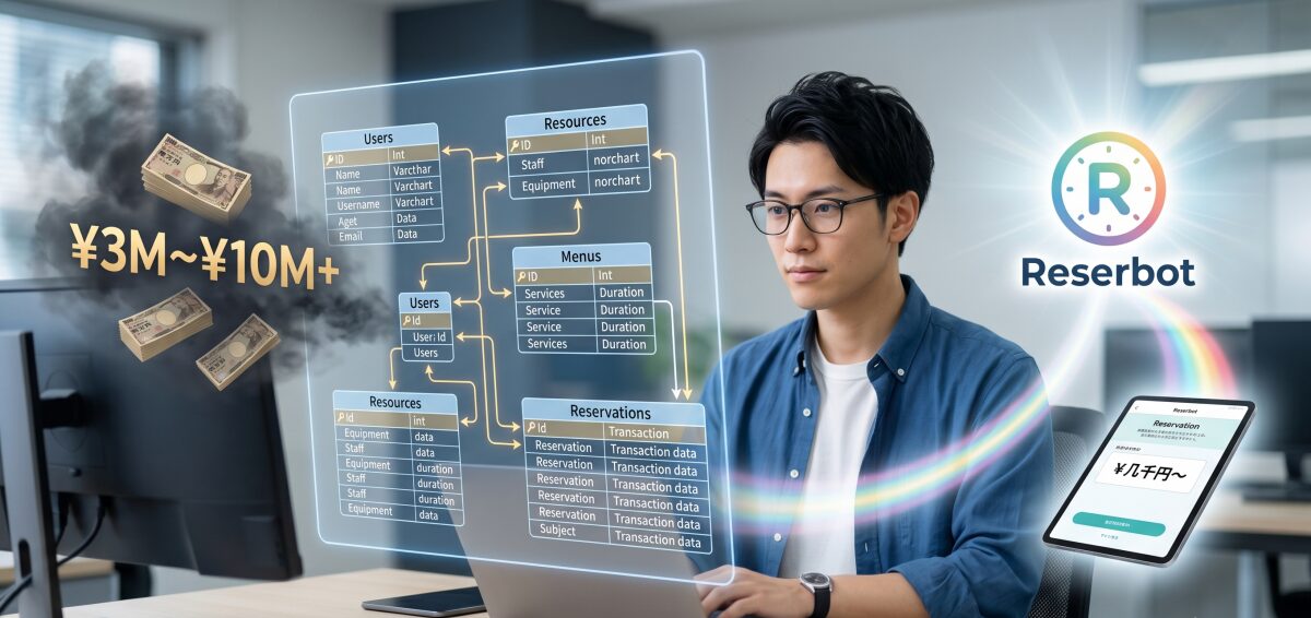 予約システムのデータベース・テーブル設計の基本。ゼロから外注・構築する費用の相場