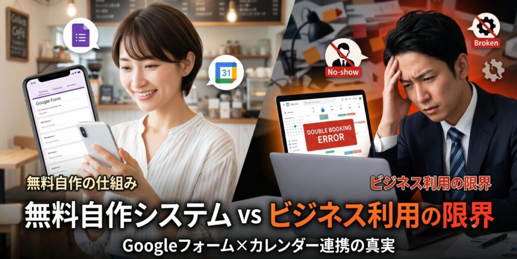 予約システムをGoogleカレンダー・フォームで無料自作する方法と、ビジネス利用の限界