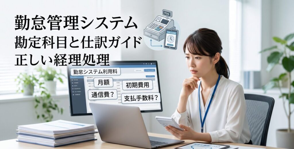 勤怠管理システムの勘定科目と仕訳ガイド。月額利用料・初期費用の正しい経理処理