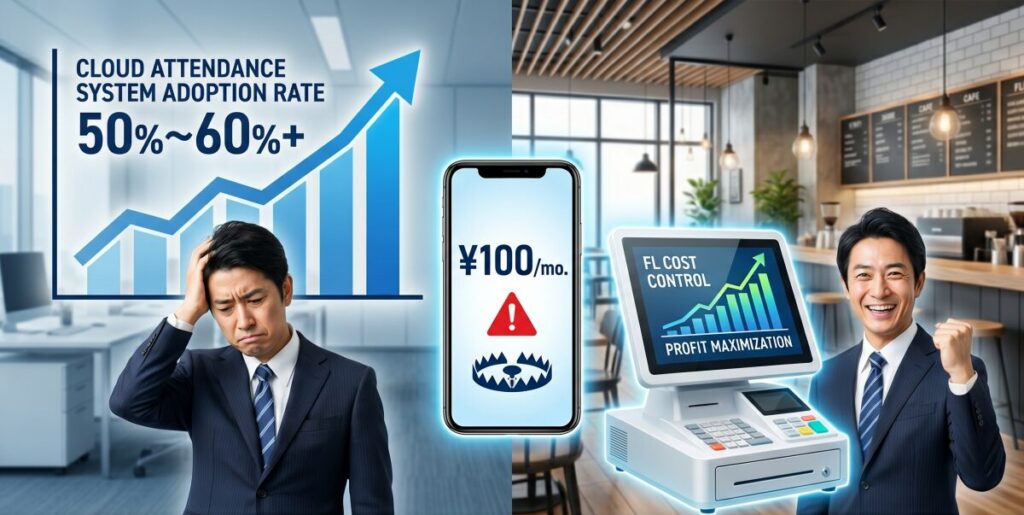 勤怠管理システムの導入率と「月額100円」の罠。安さより利益を生む選び方