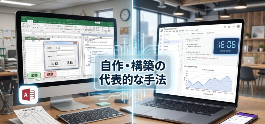 勤怠管理システムを自作・構築する3つの代表的な作り方（サンプル）