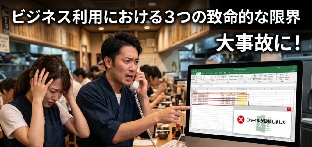 実店舗で使うと大事故に！ビジネス利用における「3つの致命的な限界」