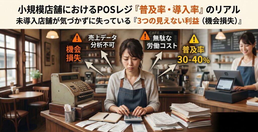 小規模店舗におけるPOSレジ「普及率・導入率」のリアル