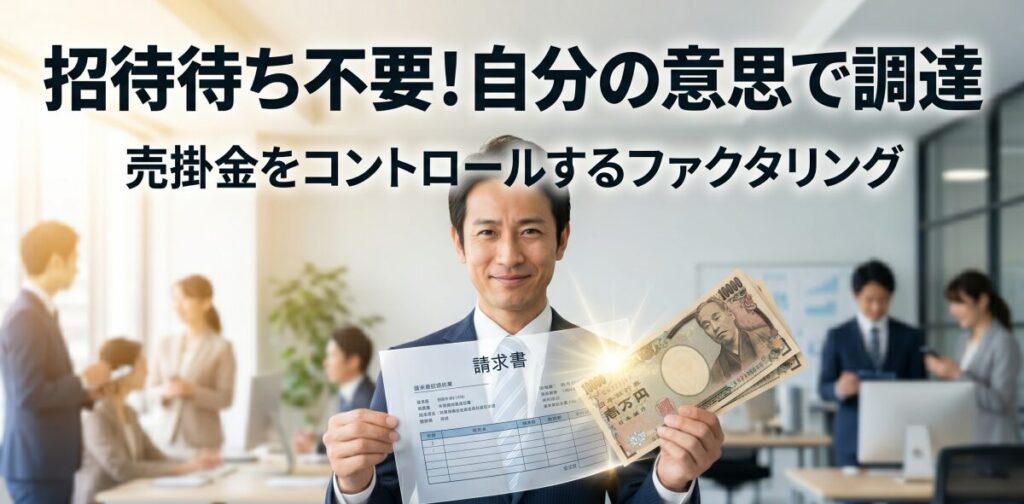 招待待ち不要！売掛金を「自分の意思」でコントロールするファクタリング