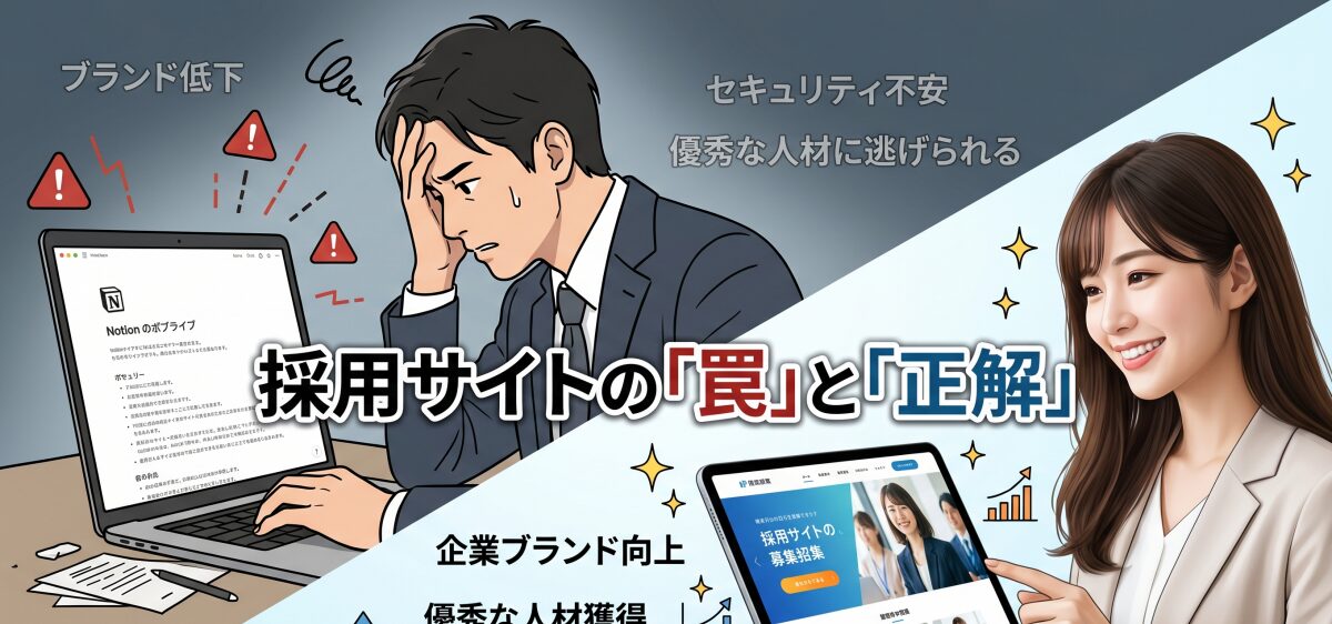 採用サイトをWordPressやNotionで自作するリスクとプロに外注すべき理由
