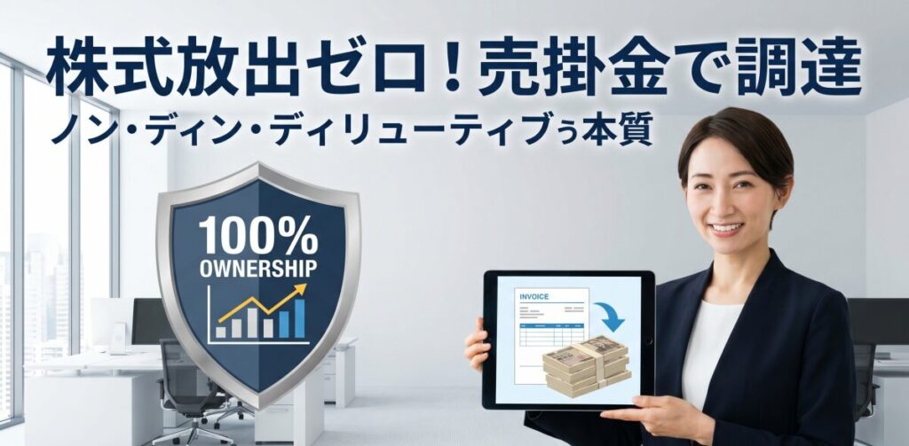 株式を売るな！「売掛金」で調達するノン・ディリューティブという本質