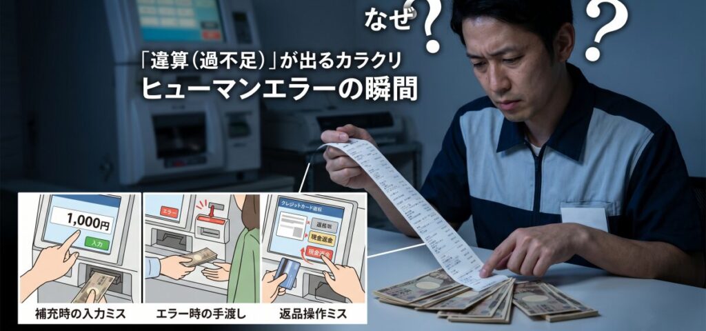 機械なのにお金が合わない！釣銭機で「違算（過不足）」が出るカラクリ