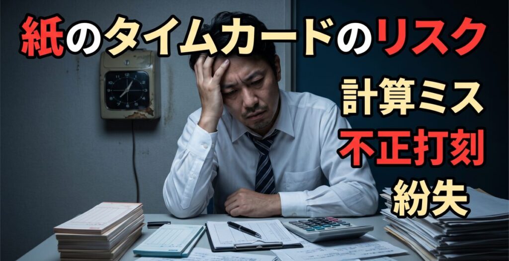 百害あって一利なし。紙のタイムカードが引き起こす「3つのリスク」