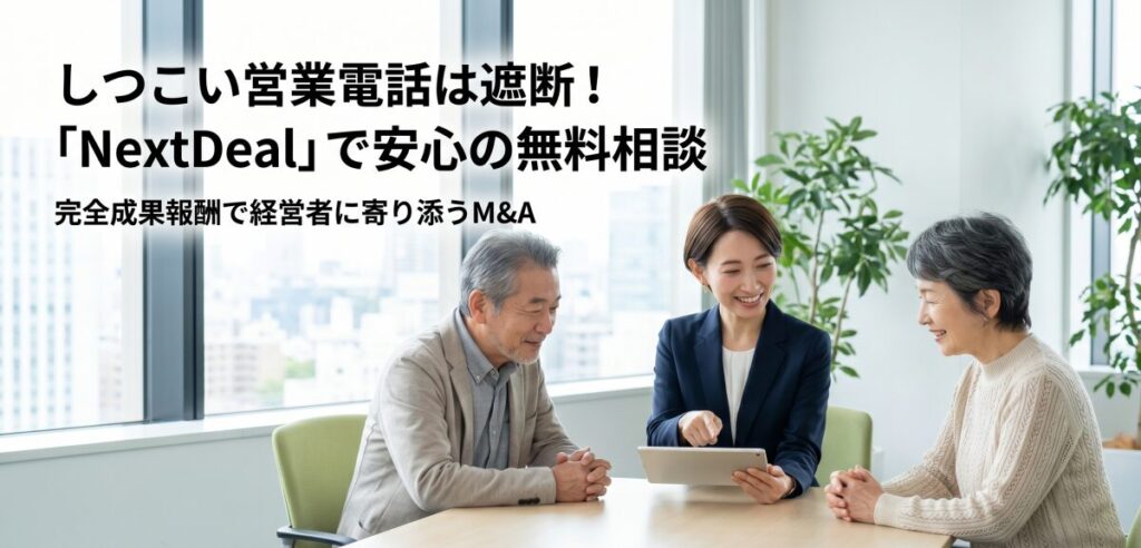 結論：しつこい営業電話は着信拒否し、「NextDeal」に自ら相談しろ